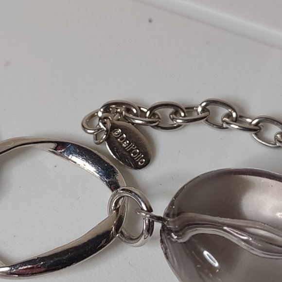 Long 41 Inch Dell'Olio Necklace With Large Clear Plastic Beads - Picture 10 of 12